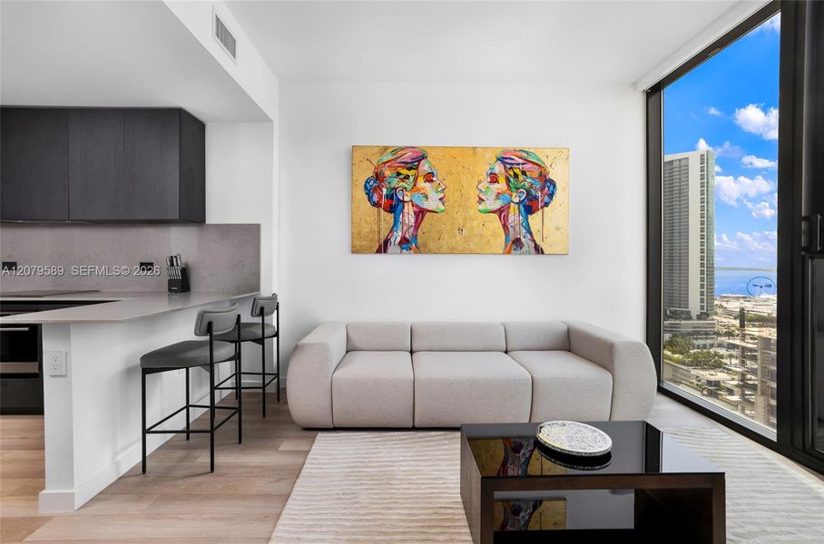 Furnished interior view inside a new home in , Miami (Image 24). Furnished interior view inside a new home in , Miami (Image 24).