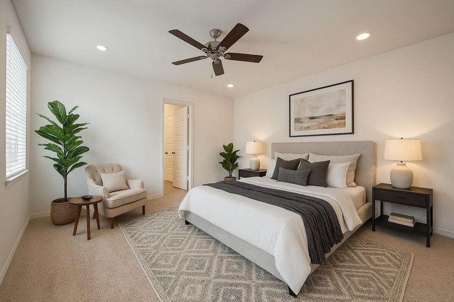 Furnished interior view inside a new home in Eagle Landing, Houston (Image 19). Furnished interior view inside a new home in Eagle Landing, Houston (Image 19).