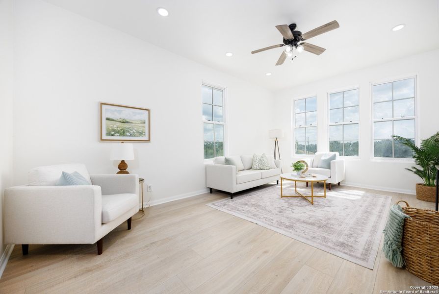 Furnished interior view inside a new home in , Blanco (Image 8). Furnished interior view inside a new home in , Blanco (Image 8).