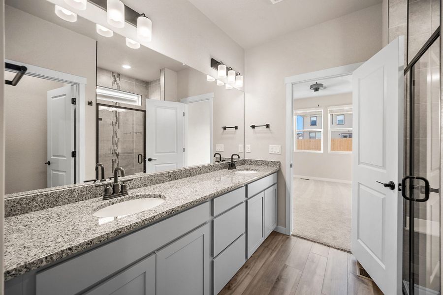Furnished interior view inside a new home in The Glen, Colorado Springs (Image 12). Furnished interior view inside a new home in The Glen, Colorado Springs (Image 12).
