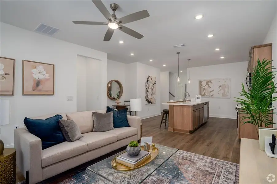 Furnished interior view inside a new home in , Cartersville (Image 27).