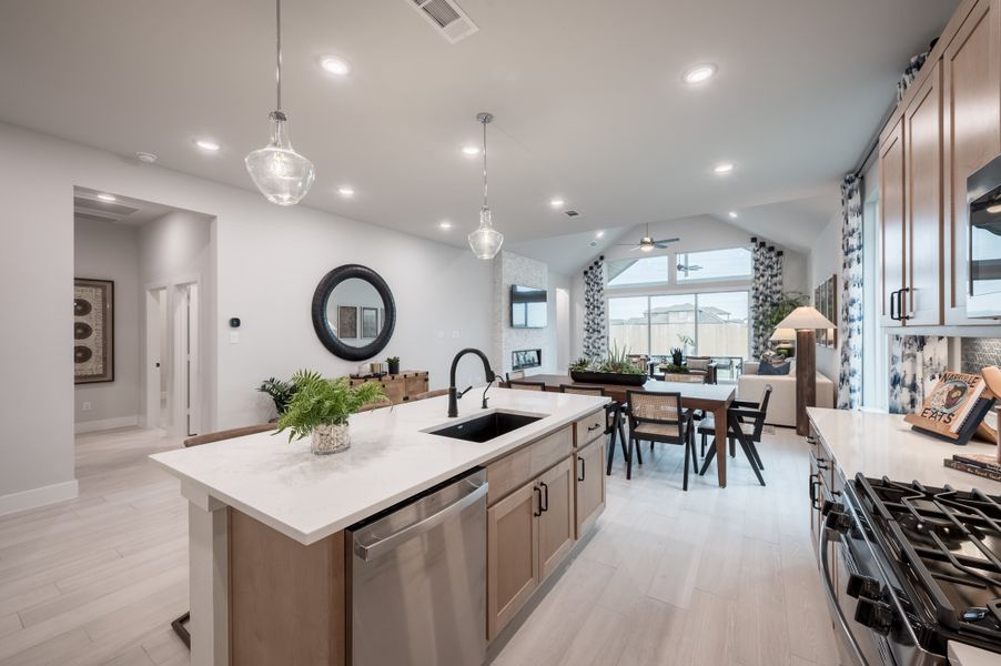 Representative furnished interior of a home built from the Falcon by Tri Pointe Homes in Tompkins Reserve, Katy (Image 77).