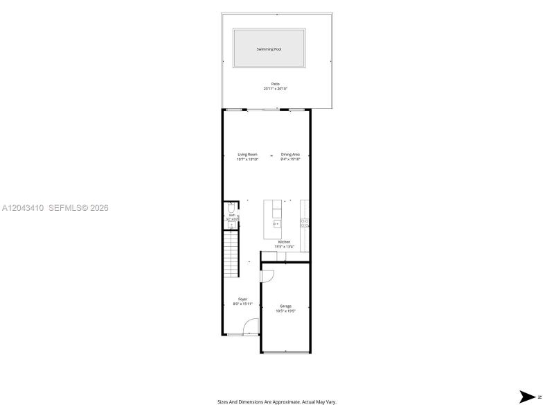 2D floor plan layout of this home in , Miami, FL (Image 4).