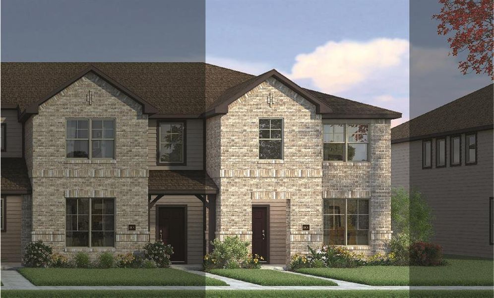 Houston with Elevation 5B Brick Exterior 2023 Townhomes