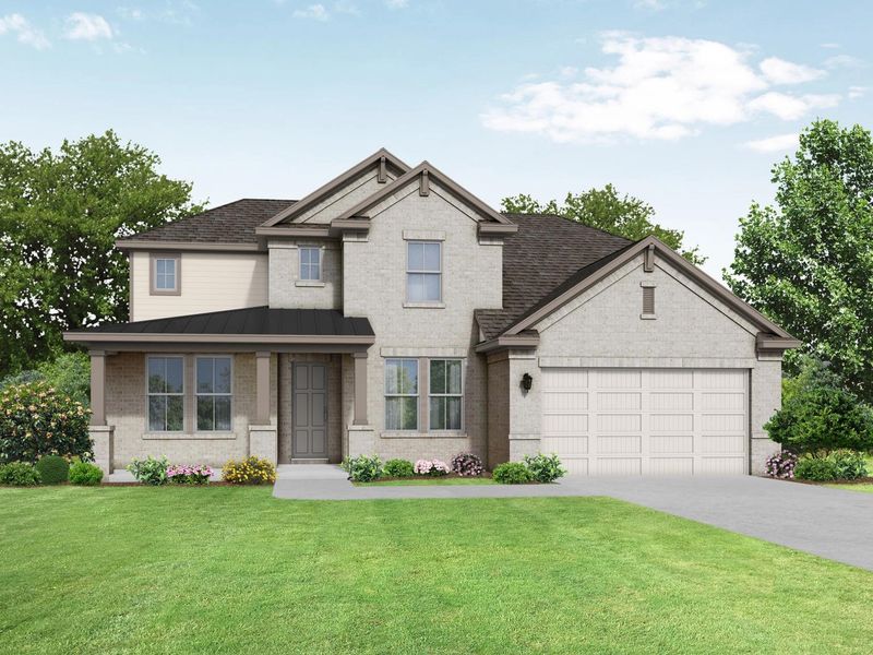 Representative exterior photo of a completed home built from the The Victoria A by Davidson Homes LLC in Lago Mar, Texas City, TX (Image 27).