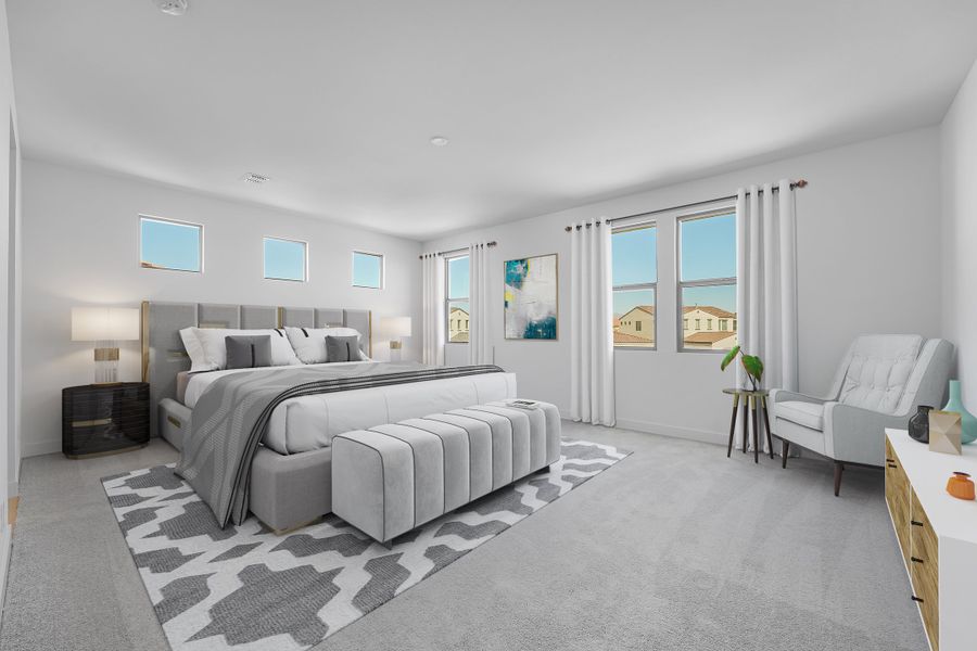 Representative furnished interior of a home built from the Lowell by Taylor Morrison in Combs Ranch Landmark Collection, San Tan Valley (Image 11).