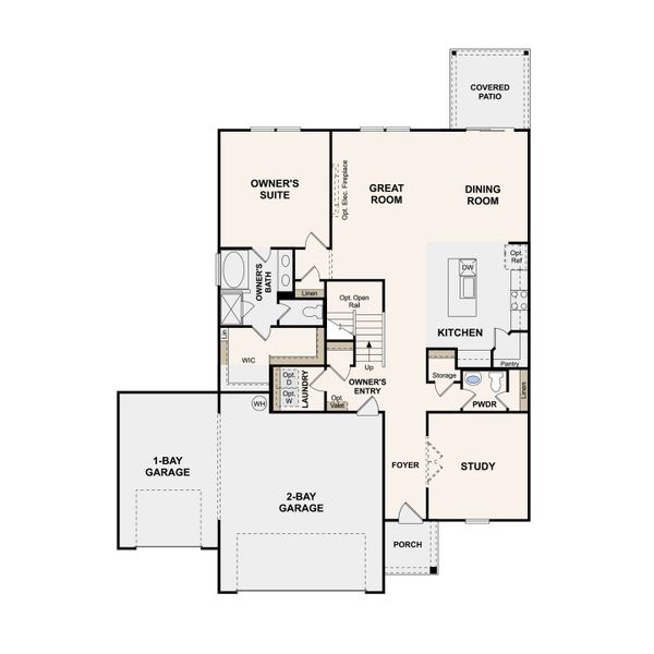 2D floor plan layout of this home in The Oaks, Mount Juliet, TN (Image 3).