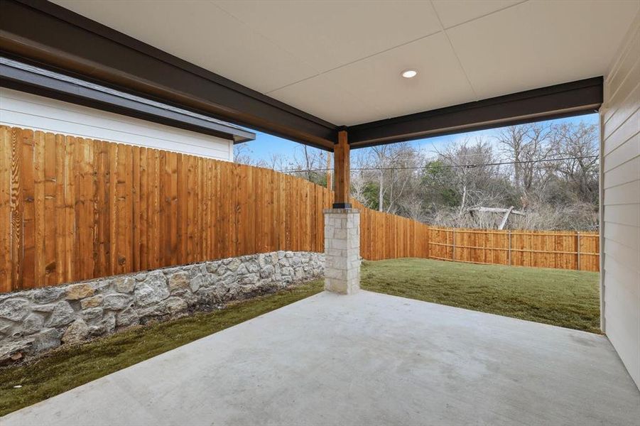 Exterior details and patio area of a home in , Fort Worth (Image 28).