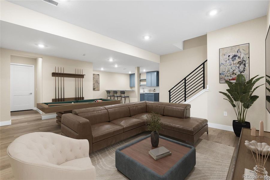 Furnished interior view inside a new home in Legends at Lyric, Lone Tree (Image 6). Furnished interior view inside a new home in Legends at Lyric, Lone Tree (Image 6).