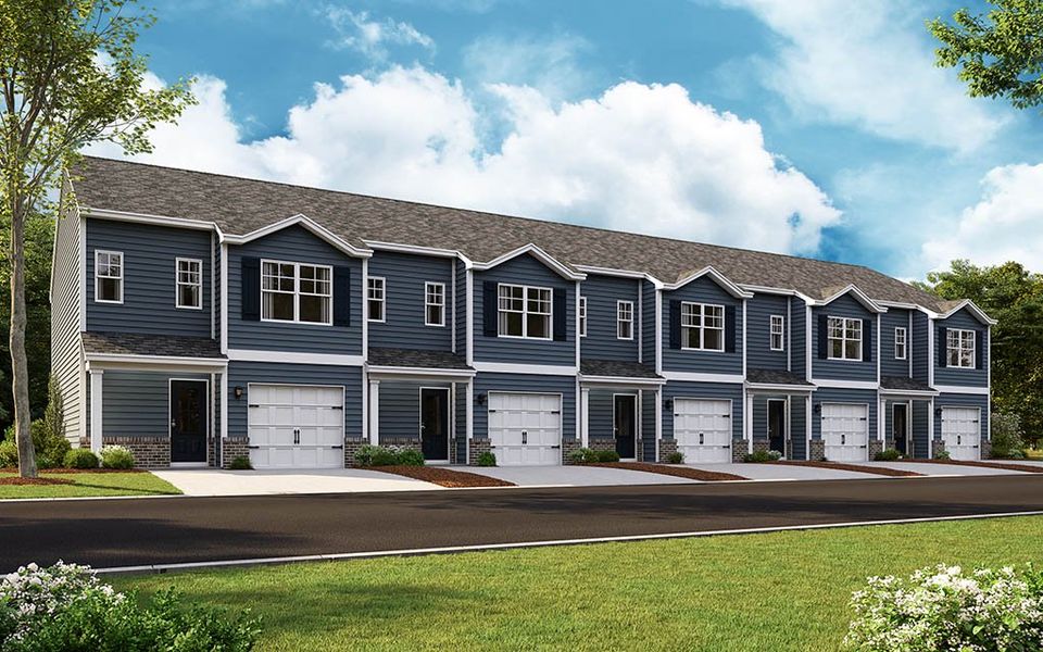 Representative exterior photo of a completed home built from the Altamont Townhome by D.R. Horton in Cherokee Crossing, Kodak, TN (Image 2).