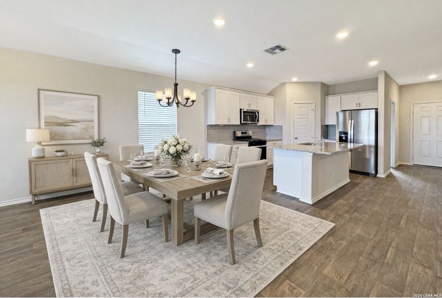 Furnished interior view inside a new home in Saengerhalle Meadows, New Braunfels (Image 4).