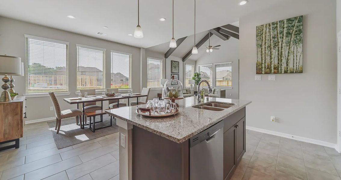 Representative furnished interior of a home built from the Orlando by Chesmar Homes in The Trails, New Caney (Image 6).