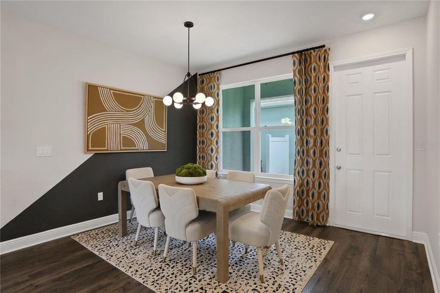 Furnished interior view inside a new home in Serenade at Ovation, Winter Garden (Image 27).