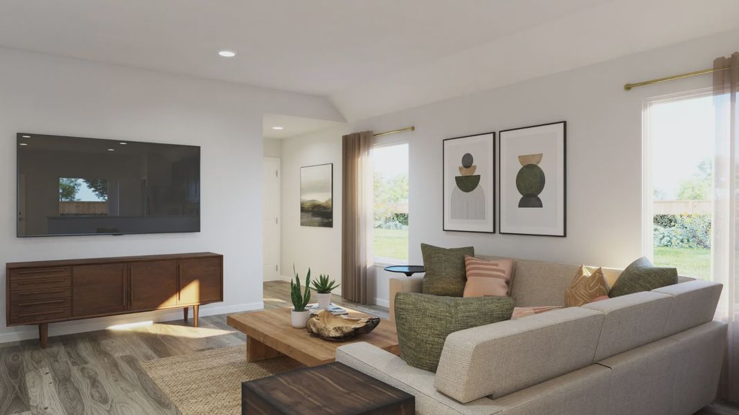 Representative furnished interior of a home built from the The Sweetwater by Legend Homes in Timber Creek, San Antonio (Image 5).
