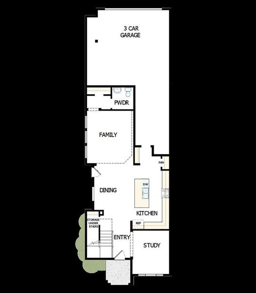 2D floor plan layout of this home in Talia – Cottage Series, Mesquite, TX (Image 3).
