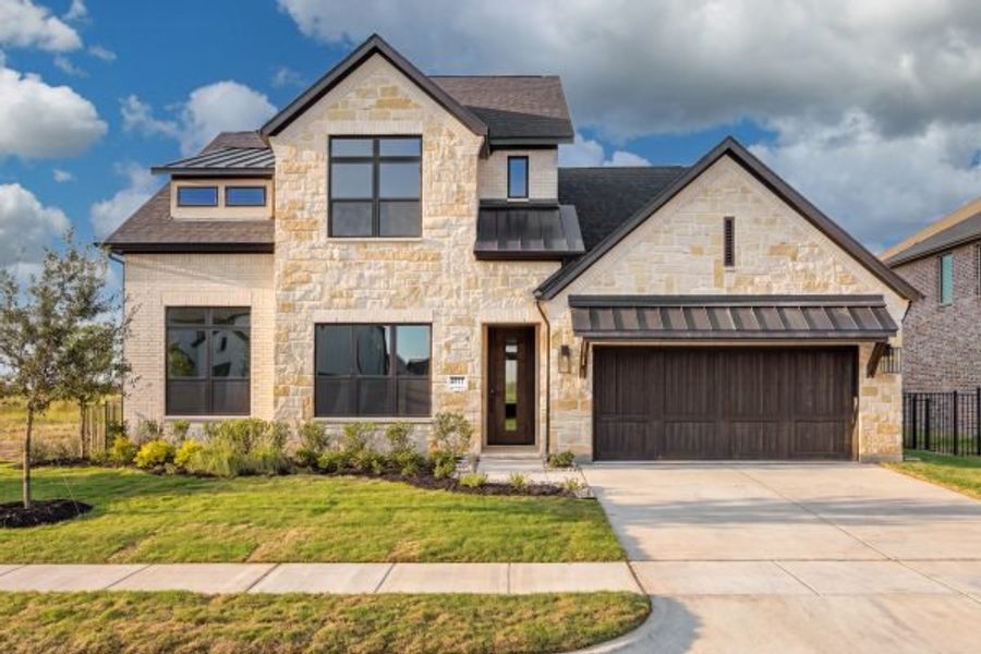 Front exterior of a new home in Heath Golf and Yacht Club, Heath, TX, highlighting curb appeal (Image 35).
