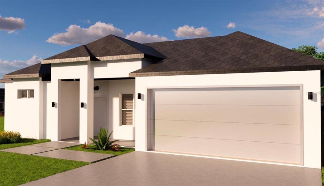 Front exterior of a new home in , Dunnellon, FL, highlighting curb appeal (Image 1).