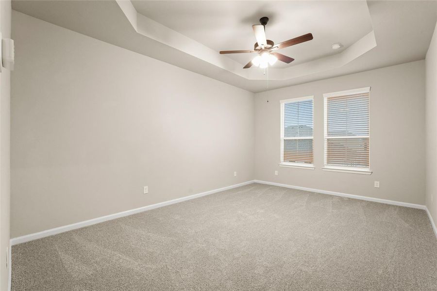 Spacious primary suite