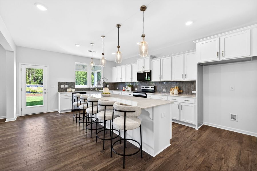Furnished interior view inside a new home in White Oak Creek Crossing, Angier (Image 5).