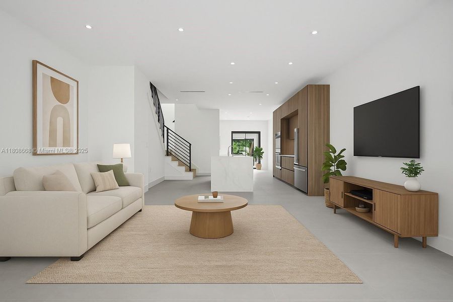 Furnished interior view inside a new home in , Miami (Image 3).