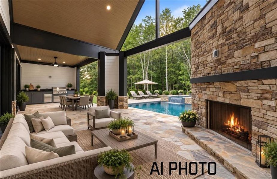 Exterior details and patio area of a home in , Ball Ground (Image 30).