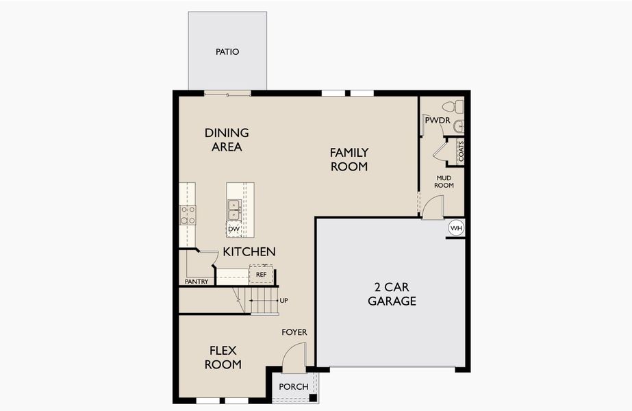 2D floor plan layout of this home in Cattleman's Crossing, Fort Worth, TX (Image 3).