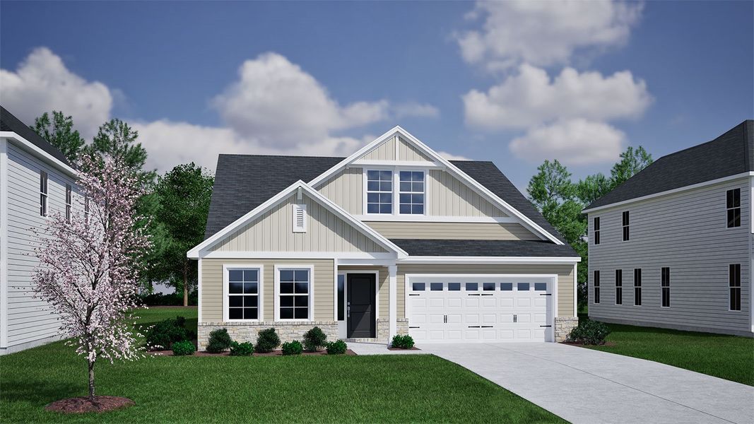 Representative exterior photo of a completed home built from the Lanier - Genesis Value Collection by Mungo Homes in Rich Square, Ash, NC (Image 22).