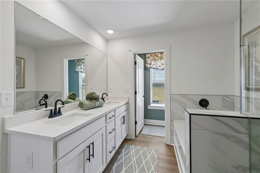 Furnished interior view inside a new home in Tribute, Hoschton (Image 34).