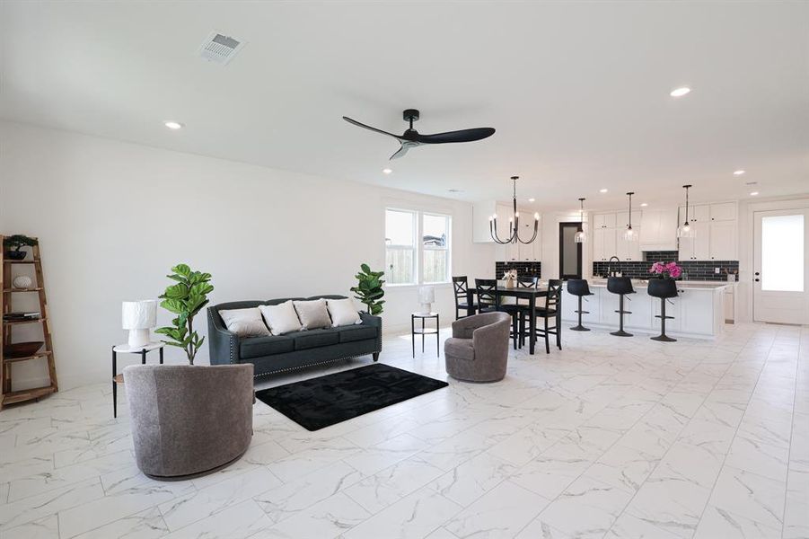 Furnished interior view inside a new home in , Fort Worth (Image 10). Furnished interior view inside a new home in , Fort Worth (Image 10).