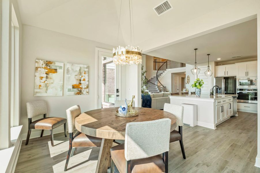 Furnished interior view inside a new home in Sweetwater - 60', Austin (Image 14). Furnished interior view inside a new home in Sweetwater - 60', Austin (Image 14).