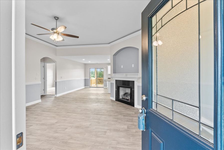 Representative unfurnished interior of a home built from the Startex by Enchanted Homes in Huckleberry Cove, Chesnee (Image 14). Representative unfurnished interior of a home built from the Startex by Enchanted Homes in Huckleberry Cove, Chesnee (Image 14).