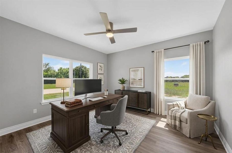 Virtually Staged Front Room