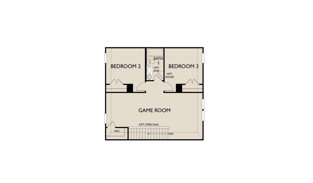 2D floor plan layout for the McKinney by Ashton Woods in The Trails at Carmel, Pflugerville, TX (Image 3).