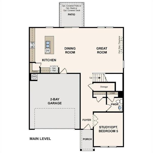 2D floor plan layout of this home in Walker Grove, McDonough, GA (Image 5).