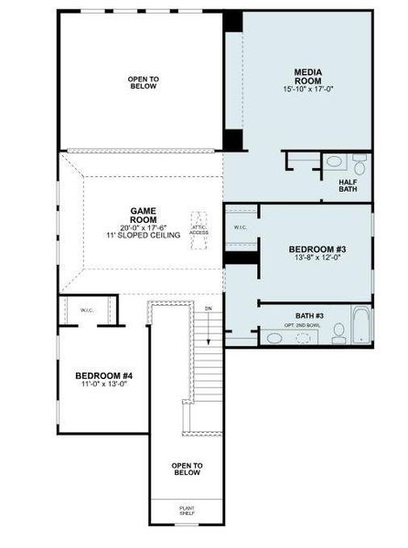 2D floor plan layout of this home in Aster Park, McKinney, TX (Image 3).