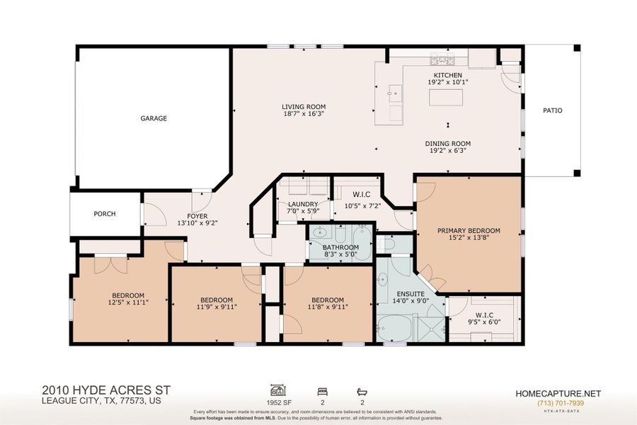 2D floor plan layout of this home in , League City, TX (Image 4).