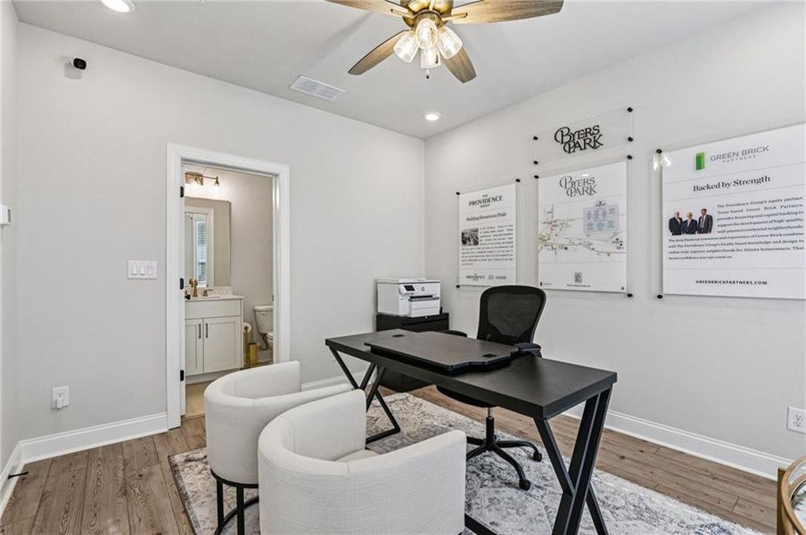 Furnished interior view inside a new home in Byers Park, Alpharetta (Image 38).