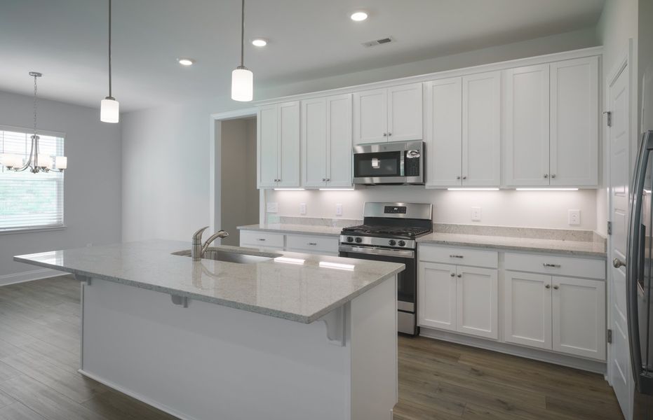 Representative furnished interior of a home built from the The McKee by Cothran Homes in Holly Ridge, Greenville (Image 12). Representative furnished interior of a home built from the The McKee by Cothran Homes in Holly Ridge, Greenville (Image 12).