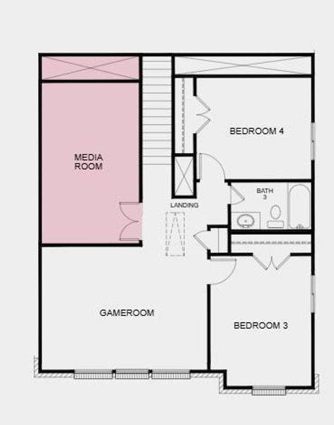 Structural options added include: media room on the second floor.