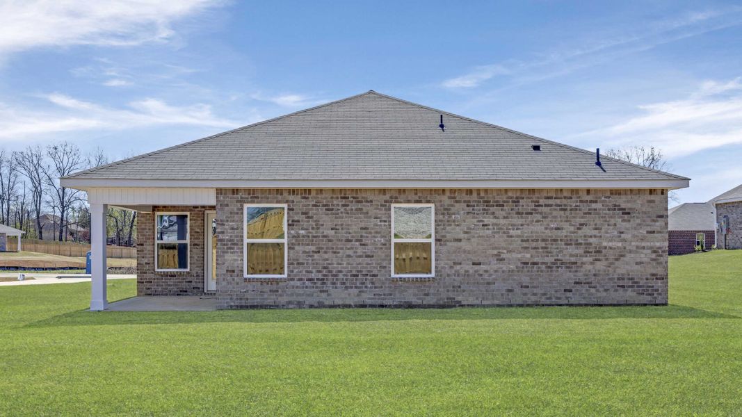 Exterior details and patio area of a home in Bailey Park, Fayetteville (Image 4).