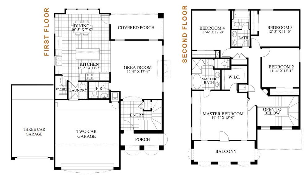2D floor plan layout for the Bellagio 425SSC by Saratoga Homes in Paseo Del Este, El Paso, TX (Image 4).