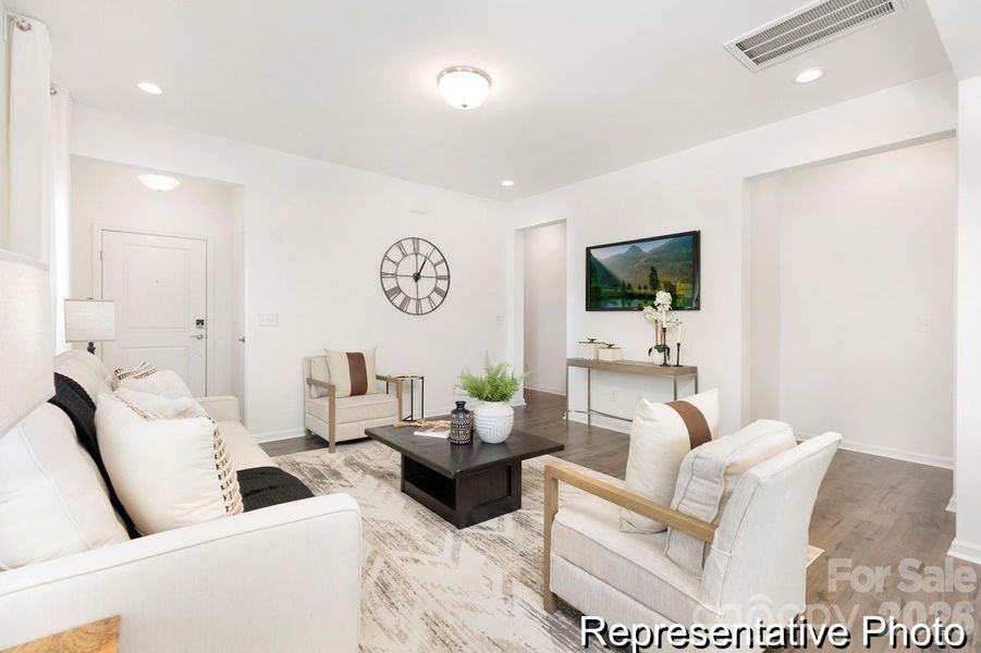 Furnished interior view inside a new home in Morgan Hills, Albemarle (Image 7). Furnished interior view inside a new home in Morgan Hills, Albemarle (Image 7).