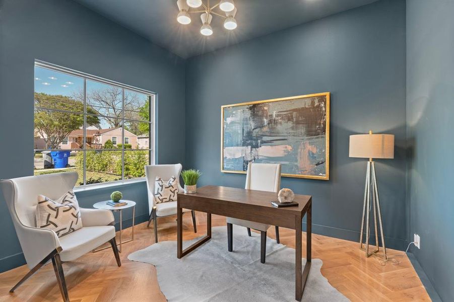 Furnished interior view inside a new home in , Dallas (Image 24).