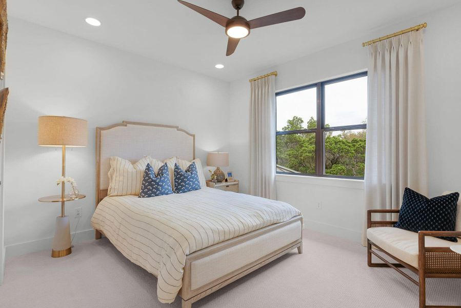 Furnished interior view inside a new home in Enchanted Bluff, Garden Ridge (Image 59).