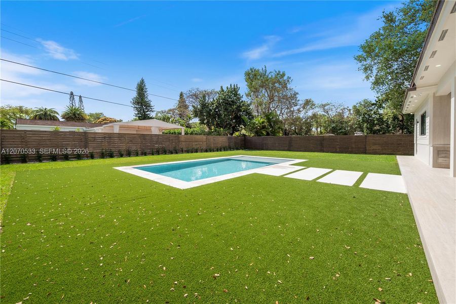 Exterior details and patio area of a home in , Miami (Image 29). Exterior details and patio area of a home in , Miami (Image 29).