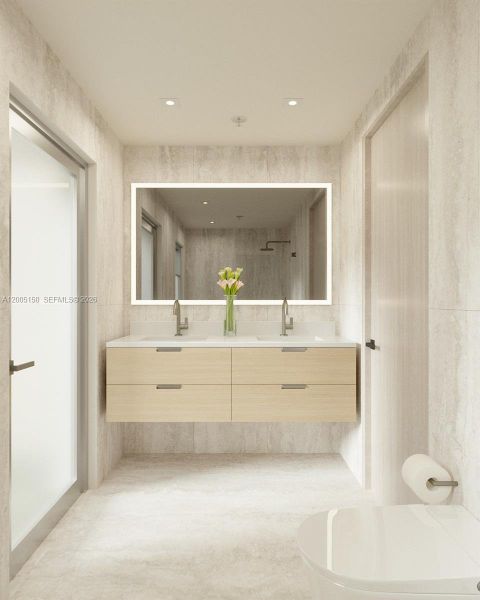 Furnished interior view inside a new home in , Miami Beach (Image 5).