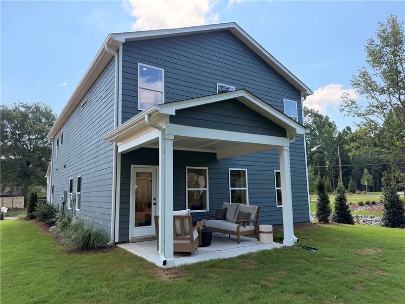 Exterior details and patio area of a home in Greene Farm, Cartersville (Image 28).