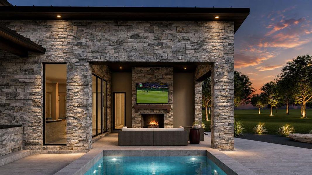 Exterior details and patio area of a home in , Argyle (Image 3).
