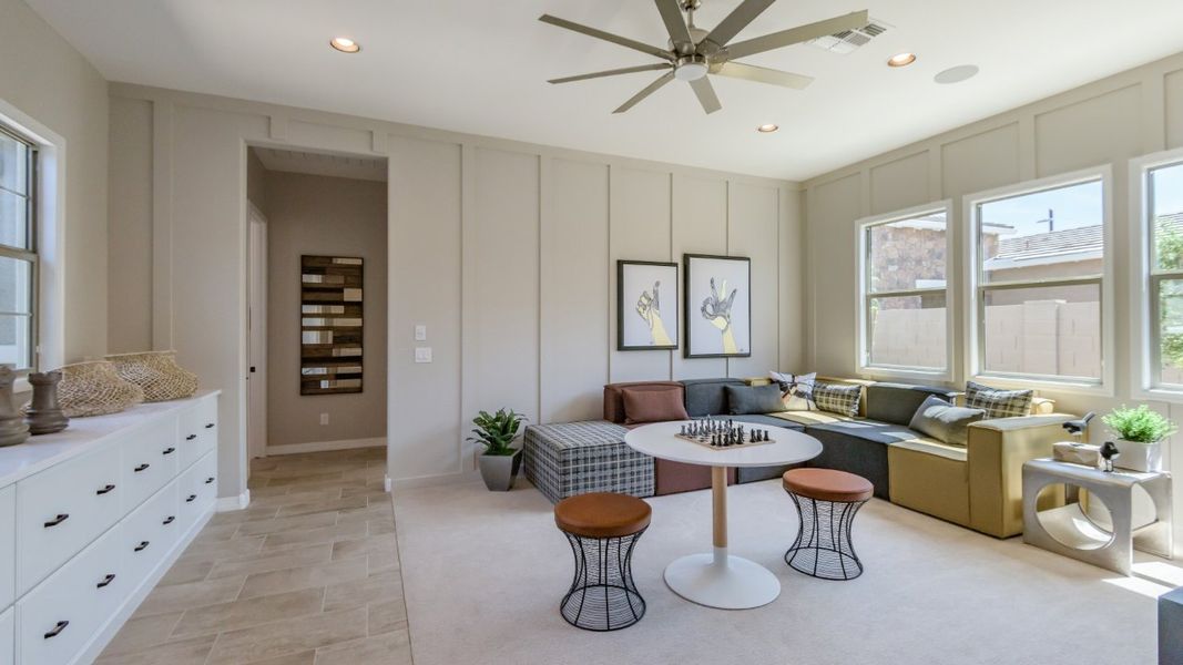 Furnished interior view inside a new home in Elegance at Eastmark, Mesa (Image 35).