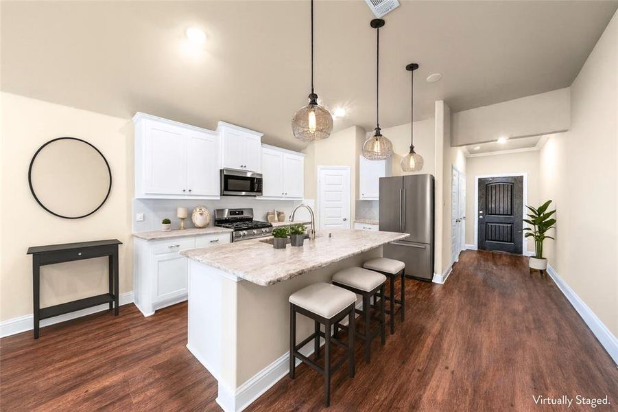 Furnished interior view inside a new home in Bridgepoint, Greenville (Image 15). Furnished interior view inside a new home in Bridgepoint, Greenville (Image 15).